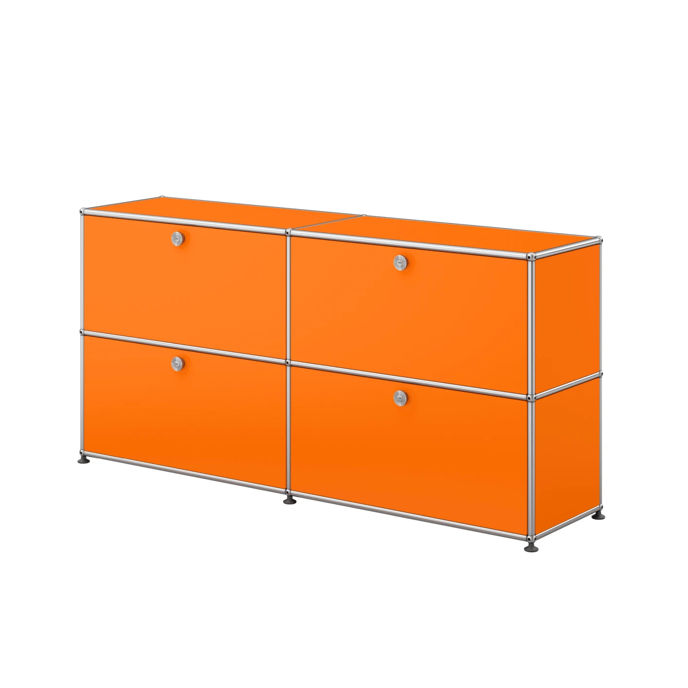 USM SIdeboard L (geschlossen) in | Orange / Vier Klapptüren