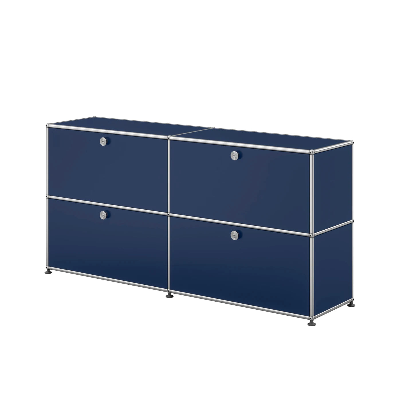 USM SIdeboard L (geschlossen) in | Stahlblau / Vier Klapptüren