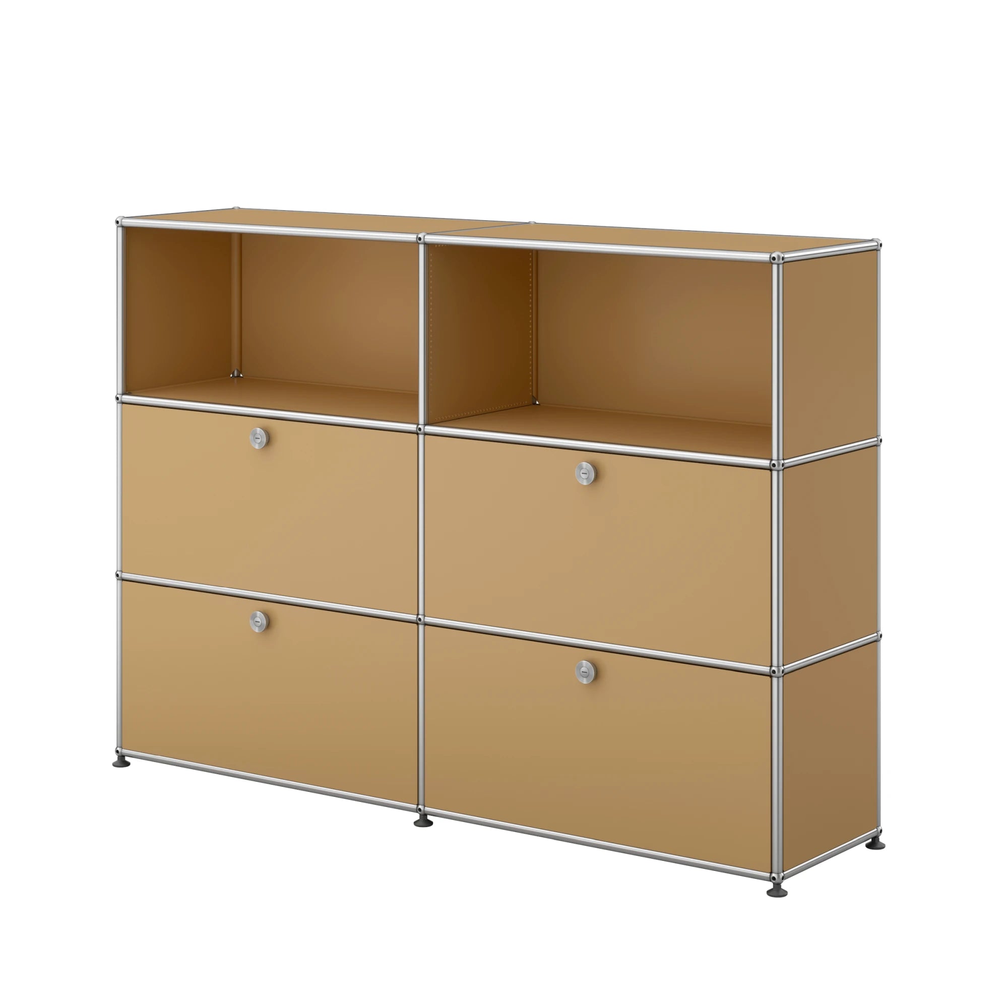 USM Haller Sideboard 2x3 mit vier Klapptüren unten in Beige | Beige